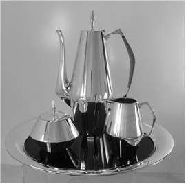 Diamond Teaset with tray by Reed and Barton