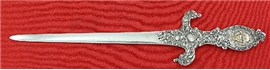 SWORD LETTER OPENER With 14K MEDALLION