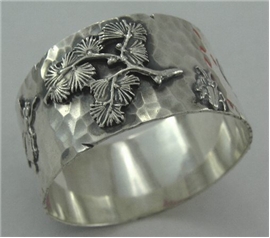 SHIEBLER Sterling Silver HAND-HAMMERED NAPKIN RING