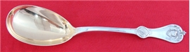 STRAWBERRY OVOID SERVING SPOON WITH GOLD WASHED BOWL