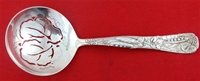 VINE with PEA PODS Sterling Silver PEA SPOON, Pierced, 8 7/8", Mono 