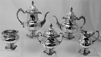 Grande Baroque by Wallace 5 piece Sterling Silver Tea and Coffee Set.
