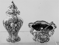 Chantilly  Sterling Silver 3-PC Pepper Shaker, Open Salt & Spoon  