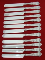 Coin Silver Set of 12 Breakfast Knives, 8", Mono
