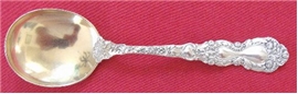 CREAM SOUP SPOON,  Gold Wash