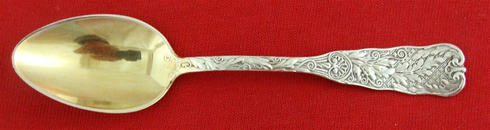DEMITASSE SPOON, GOLD WASHED, 4 3/8&quot; MON3