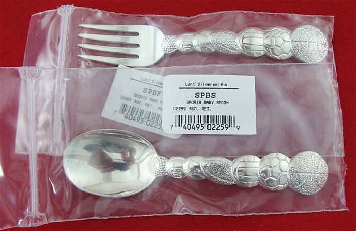 Spoon and Fork Baby set in the wrapper, Boxed
