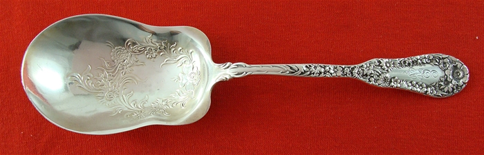  BERRY SPOON sterling silver, 8", Mono 