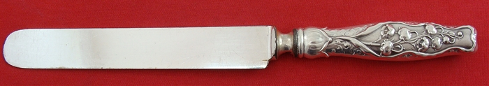  DINNER KNIFE, Blunt Silver Plate, 9 1/2"