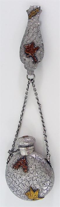  Mixed Metal Chatelaine by Dominick & Haf with flat perfume bottle