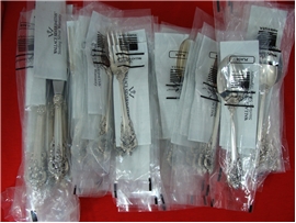 GRANDE BARRQUE BY WALLACE STERLING SILVER FLATWARE SET-NEW