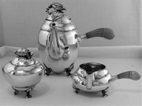 BLOSSOM by Georg Jensen Sterling Silver 3-PC Coffee Set, No Mono